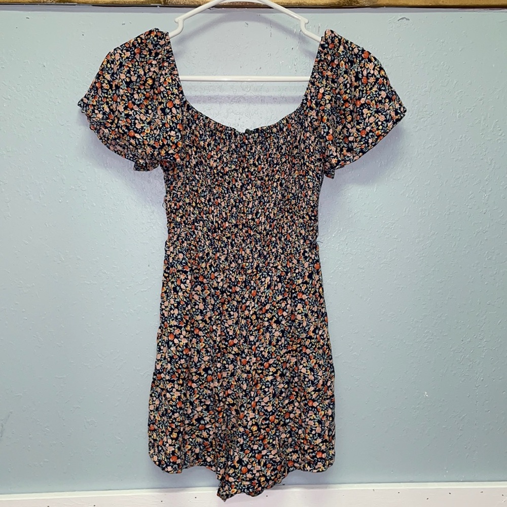 off the shoulder floral romper